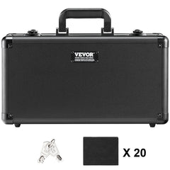 Graded Card Storage Box, 4 Slots, Graded Sports Cards Holder Carrying Case with Key Lock Foam Dividers, for 108 PSA Graded Cards 76 BGS Cards 84 SGC Cards 388 Top Loaders or 999+ Loose Cards