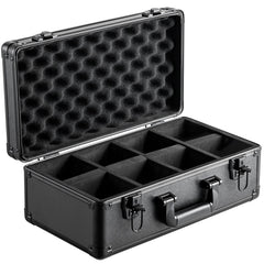 Graded Card Storage Box, 4 Slots, Graded Sports Cards Holder Carrying Case with Key Lock Foam Dividers, for 96 PSA Graded Cards 68 BGS Cards 76 SGC Cards 348 Top Loaders or 999+ Loose Cards