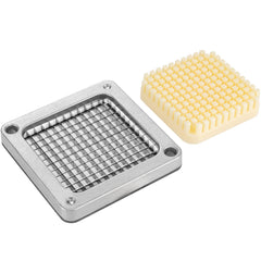 Replacement Chopper Blade, 1/4 inch, 3 PCS French Fry Blade Assembly with 6 Extra Knives, Stainless Steel Dicer Parts and Push Block for Cutting Potatoes Carrots Onions Cucumbers Mushrooms