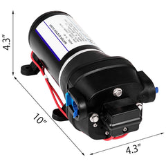 Water Pressure Diaphragm Pump, 12V FL-40 High Pressure Diaphragm Water Pump, 40PSI Automatic Self Priming Water Pump, 17L/MIN Misting Booster Sprayer Diaphragm Pump for Caravan Boat RV Garden