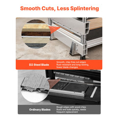 330mm Vinyl Floor Cutter, 16mm Thick Laminate Flooring Cutter with 15°/30°/45° Adjustable Angle Settings, Flexible Wheels, Telescoping Handle, Cuts Engineered Wood, LVT, VCT, SPC, LVP, WPC