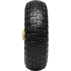 Solid PU Run-Flat Tire Wheel, 254 mm, 2-Pack, 181.4 kg Dynamic Load, 204.1 kg Static Load, Flat Free Tubeless Tires and Wheels for Hand Truck, Utility Cart, Dolly, Garden Trailer, Various Carts