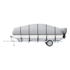 Pontoon Boat Cover 800D Waterproof Trailerable 23-24 ft with Storage Bag