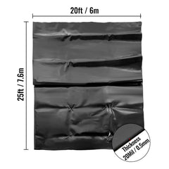 LLDPE Pond Liner 20x25 ft, Pond Liner 20 Mil, Fish Pond Liners for Waterfall, Pond and Fish Ponds
