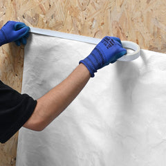 House Wrap, 1.37 x 45.72 m, 0.13 mm Thick Vapor Barrier, Heavy Duty Plastic Sheeting for Tear-resistant, Drop Cloth Vapor Barrier Covering for Residential & Commercial Construction, White