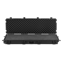 Hard Rifle Case, Lockable Rifle Case with Detachable XPE Foam, 1270 mm Gun Storage with Wheels, IP67 Waterproof & Dustproof Pistol Storage Cases for Rifles, Shotguns, Airsoft Guns, Black
