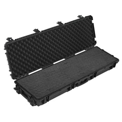 Hard Rifle Case, Lockable Rifle Case with Detachable XPE Foam, 1270 mm Gun Storage with Wheels, IP67 Waterproof & Dustproof Pistol Storage Cases for Rifles, Shotguns, Airsoft Guns, Black