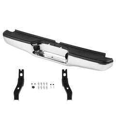 Rear Step Bumper Chrome Steel Bumper Assembly for 1995-2004-Toyota Tacoma