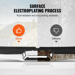 Rear Step Bumper Chrome Steel Bumper Assembly for 1995-2004-Toyota Tacoma