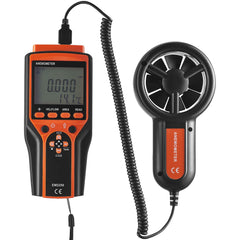 Split Handheld Anemometer, Digital Wind Speed CFM Meter Gauge with LED Backlight Screen, Measures Wind Velocity Wind Temperature Air Flow Wind Chill, for Sailing Surfing Flying HVAC