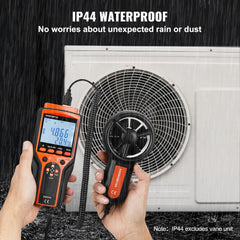 Split Handheld Anemometer, Digital Wind Speed CFM Meter Gauge with LED Backlight Screen, Measures Wind Velocity Wind Temperature Air Flow Wind Chill, for Sailing Surfing Flying HVAC