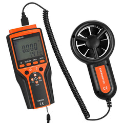 Split Handheld Anemometer, Digital Wind Speed CFM Meter Gauge with LED Backlight Screen, Measures Wind Velocity Wind Temperature Air Flow Wind Chill, for Sailing Surfing Flying HVAC