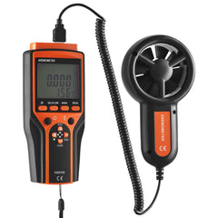 Split Handheld Anemometer, Digital Wind Speed CFM Meter Gauge with LED Backlight Screen, Measures Wind Velocity Wind Temperature Air Flow Wind Chill, for Sailing Surfing Flying HVAC