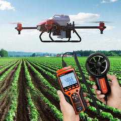 Split Handheld Anemometer, Digital Wind Speed CFM Meter Gauge with LED Backlight Screen, Measures Wind Velocity Wind Temperature Air Flow Wind Chill, for Sailing Surfing Flying HVAC