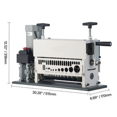 Electric Wire Stripper Machine, 1.5-40 mm, 11 Channel Automatic Copper Cable Stripper, 370W Wire Stripper Tool with Manual Hand Crank Mode, Emergency Stop Button, for Scrap Copper Recycling