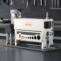 Electric Wire Stripper Machine, 1.5-40 mm, 11 Channel Automatic Copper Cable Stripper, 370W Wire Stripper Tool with Manual Hand Crank Mode, Emergency Stop Button, for Scrap Copper Recycling