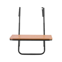 Balcony Hanging Table, 595 x 400 mm Folding Balcony Railing Table, Outdoor Balcony Bar Table for Railings, 4-Level Adjustable, Fit Railing from 1" to 8.27", Serving Table for Patio & Deck