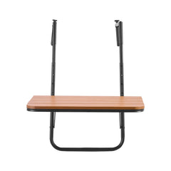 Balcony Hanging Table, 595 x 400 mm Folding Balcony Railing Table, Outdoor Balcony Bar Table for Railings, 4-Level Adjustable, Fit Railing from 1" to 8.27", Serving Table for Patio & Deck