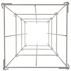 Tomato Cages, 30 x 30 x 117 cm, 5 Packs Square Plant Support Cages, Silver PVC-Coated Steel Tomato Towers for Climbing Vegetables, Plants, Flowers, Fruits