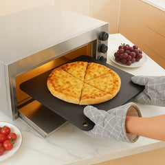Pizza Steel, 16" x 14.5" x 3/8" Pizza Steel Plate for Oven, Pre-Seasoned Carbon Steel Pizza Baking Stone with 20X Higher Conductivity, Heavy Duty Pizza Pan for Outdoor Grill, Indoor Oven