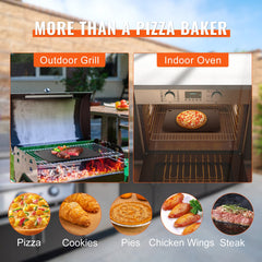 Pizza Steel 16"x14.5"x1/4" Pre-Seasoned Carbon Steel Pizza Baking Stone