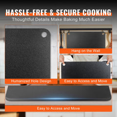 Pizza Steel, 20" x 14" x 3/8" Pizza Steel Plate for Oven, Pre-Seasoned Carbon Steel Pizza Baking Stone with 20X Higher Conductivity, Heavy Duty Rustproof Pizza Pan for Outdoor Grill, Indoor Oven