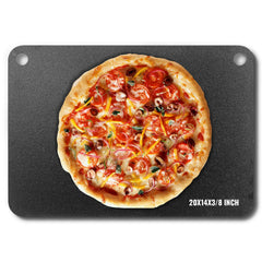 Pizza Steel, 20" x 14" x 3/8" Pizza Steel Plate for Oven, Pre-Seasoned Carbon Steel Pizza Baking Stone with 20X Higher Conductivity, Heavy Duty Rustproof Pizza Pan for Outdoor Grill, Indoor Oven