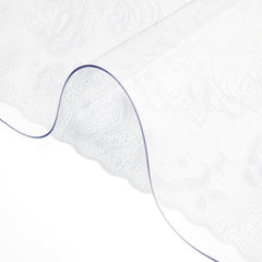 Plastic Table Cover 101.6 x 182.8 cm, 1.5 mm Thick Clear Table Protector, Rectangle Clear Desk Mat, Waterproof & Easy Cleaning for Office Dresser Night Stand