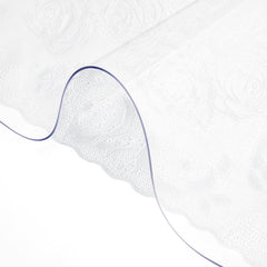 Plastic Table Cover 101.6 x 182.8 cm, 1.5 mm Thick Clear Table Protector, Rectangle Clear Desk Mat, Waterproof & Easy Cleaning for Office Dresser Night Stand