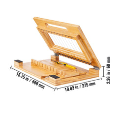 Soap Cutter, Cut 1-12 Bars, Precisely and Accurately Cut 1 Inch Bars, Bamboo Soap Slicer With Steel Wire, Multi Handmade Soap Wire Cutter for Loaf Candles Cheese Butter DIY Making Tool