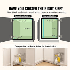 12"Wx21"Dx15"H Pull Out Cabinet Organizer, Heavy Duty Slide Out Pantry Shelves, Steel Roll Out Drawers, Sliding Drawer Storage for Home Under Sink, 13.5"Wx22"Dx18"H Install Size for Cabinet