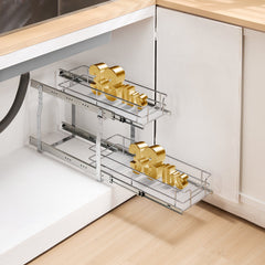 215 x 533 x 385mm Pull Out Cabinet Organizer, Heavy Duty Slide Out Pantry Shelves, Steel Roll Out Drawers, Sliding Drawer Storage for Home Under Sink, 245 x 563 x 485 mm Install Size for Cabinet
