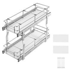 215 x 533 x 385mm Pull Out Cabinet Organizer, Heavy Duty Slide Out Pantry Shelves, Steel Roll Out Drawers, Sliding Drawer Storage for Home Under Sink, 245 x 563 x 485 mm Install Size for Cabinet