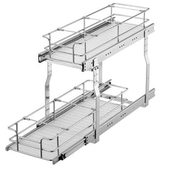 215 x 533 x 385mm Pull Out Cabinet Organizer, Heavy Duty Slide Out Pantry Shelves, Steel Roll Out Drawers, Sliding Drawer Storage for Home Under Sink, 245 x 563 x 485 mm Install Size for Cabinet