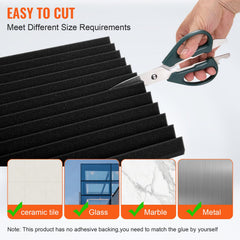 Acoustic Foam Panels 80 Pack 12 x 12 x 1 in for Studio Wall and Ceiling