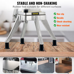 Commercial Vegetable Fruit Chopper 1/4" Blade Heavy Duty Professional Food Dicer Kattex French Fry Cutter Onion Slicer Stainless Steel for Tomato Peppers Potato Mushroom