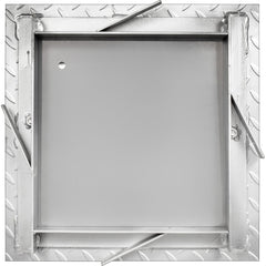 Recessed Manhole Cover 11.8\"x11.8\" Clear Opening, Galvanized Steel Drain Cover Overall Size 14.5\"x14.5\", Sealed Square Manhole Cover and Frame, Steel Man Hole Lid Inspection Access for Boat/