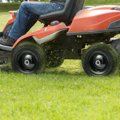 Lawn Mower Tires with Rim, 11x4-7" Tubeless Tractor Tires, 2-Pack Tire and Wheel Assemby, Flat-free PU Tire, 3.4" Centered Hub, 3/4" Bushing Size, 20 PCS Adapters for Riding Mowers Lawn Tractors