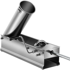 Manual Sausage Stuffer, 7 L / 15 LBS Horizontal Sausage Machine, Dual-Speed Meat Stuffer, Made of Food-Grade 304 Stainless Steel, Includes 5 Stuffing Tubes, for Home Kitchen Restaurant Commercia