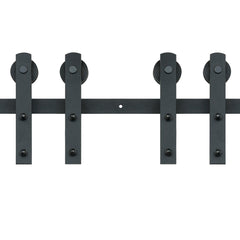 8FT Sliding Barn Door Hardware Closet Track Kit for Double Doors I Hanger