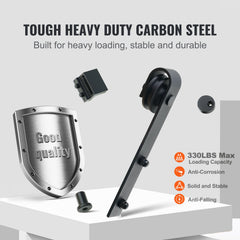 2440 mm Sliding Barn Door Hardware Closet Track Kit for Double Doors J Hanger