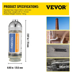 Sonde Locator, 512 Hertz Frequency, Rigid Drain Locator with 8/5" and 1/4-20" Connectors for Locating & Detecting Small Sewer & Pipelines, Up to 25' Depth Water Line, Flashing for Transmitting