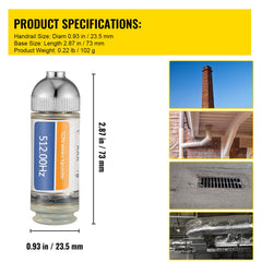 Sonde Locator, 512 Hertz Frequency, Rigid Drain Locator with 8/5" and 1/4-20" Connectors for Locating & Detecting Small Sewer & Pipelines, Up to 25' Depth Water Line, Flashing for Transmitting