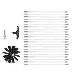 914.4CM Dryer Vent Cleaner Kit, 22 Pieces Duct Cleaning Brush, Reinforced Nylon Dryer Vent Brush, Dryer Cleaning Tools Lint Remover with Flexible Lint Trap Brush, Clamp Connectors