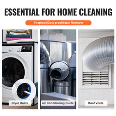 914.4CM Dryer Vent Cleaner Kit, 22 Pieces Duct Cleaning Brush, Reinforced Nylon Dryer Vent Brush, Dryer Cleaning Tools Lint Remover with Flexible Lint Trap Brush, Clamp Connectors
