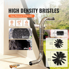 29 Pieces 12.2M Dryer Vent Cleaner Kit, Include 3 Different Sizes Flexible Lint Trap Brush, Reinforced Nylon Duct Cleaning Dryer Vent Brush, Dryer Cleaning Kit with Clamp Connectors
