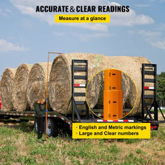 Load Height Measuring Stick, 15\' Sturdy Fiberglass Truck Height Stick with Adjustable Pole, Non-conductive Truck Height Measuring Stick with Carrying Bag, Height Stick for Trucks, Car Haulers