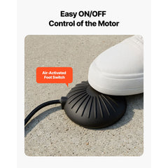 Drain Cleaner Machine 30m x 19mm, Auto Feed Sewer Snake Auger, Portable Drain Cleaning Machine with Multi-Wheel Combination, 6 Cutters & Air-Activated Foot Switch for 100mm to 200mm Pipes