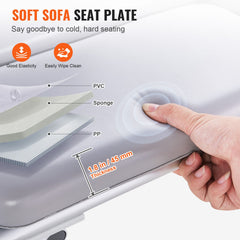 Tub Transfer Bench for Bathtub 500lbs, Shower Seats for Adults, Lightweight Shower Bench for Elderly and Disabled with Padded Seat, Non-Slip Bath Seats with Armrest and Reversible Backrest