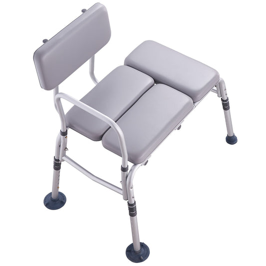 Tub Transfer Bench for Bathtub 500lbs, Shower Seats for Adults, Lightweight Shower Bench for Elderly and Disabled with Padded Seat, Non-Slip Bath Seats with Armrest and Reversible Backrest